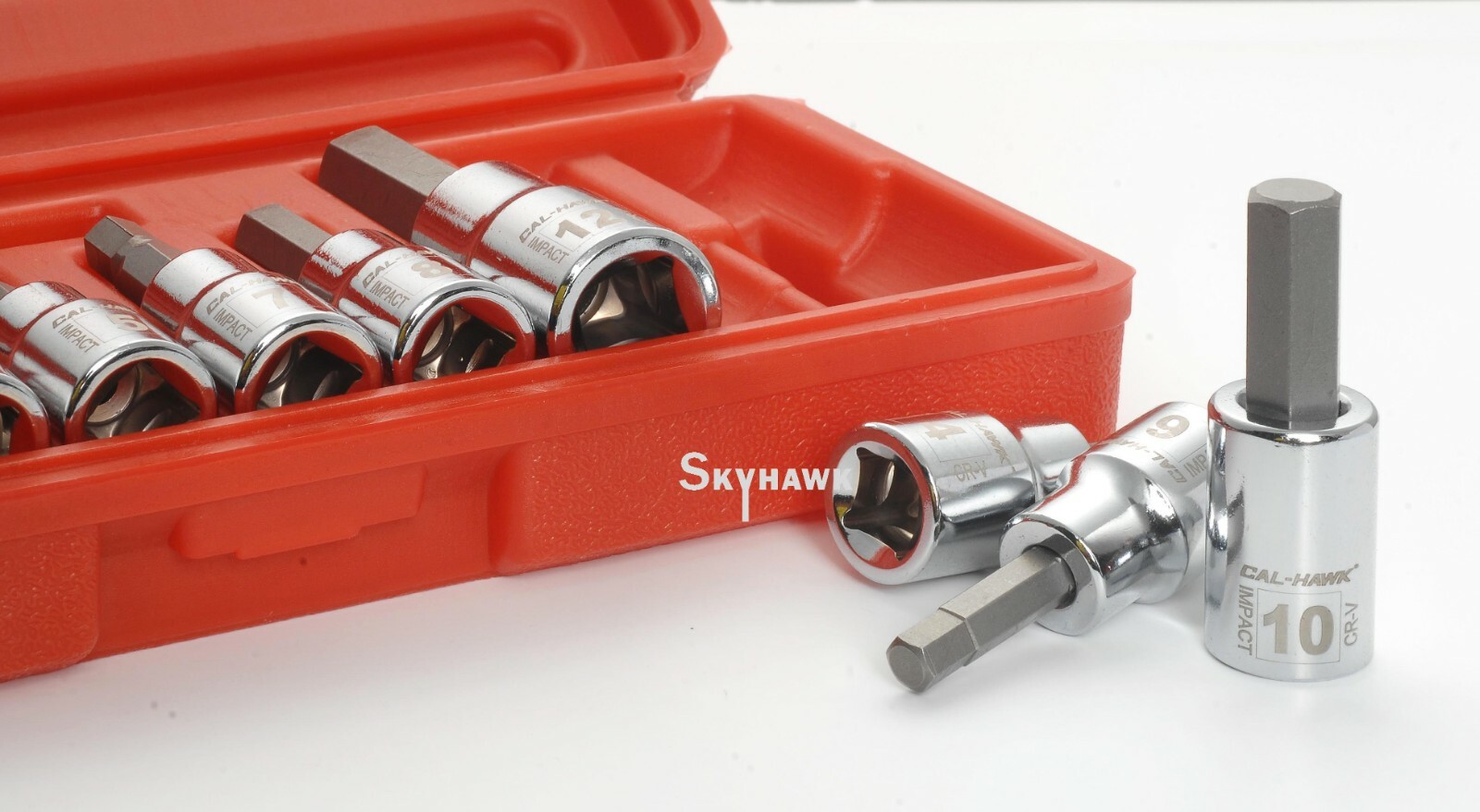 10pc Drop Forged Metric 3/8″ & 1/2″ Drive Hex Key Allen Head Socket Bit Set CR-V