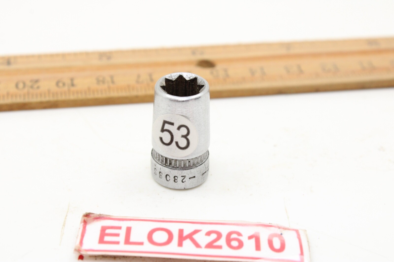 Indestro Super 2808S Socket 1/4″ 1/4″ Drive SAE 8 Point Double Square USA