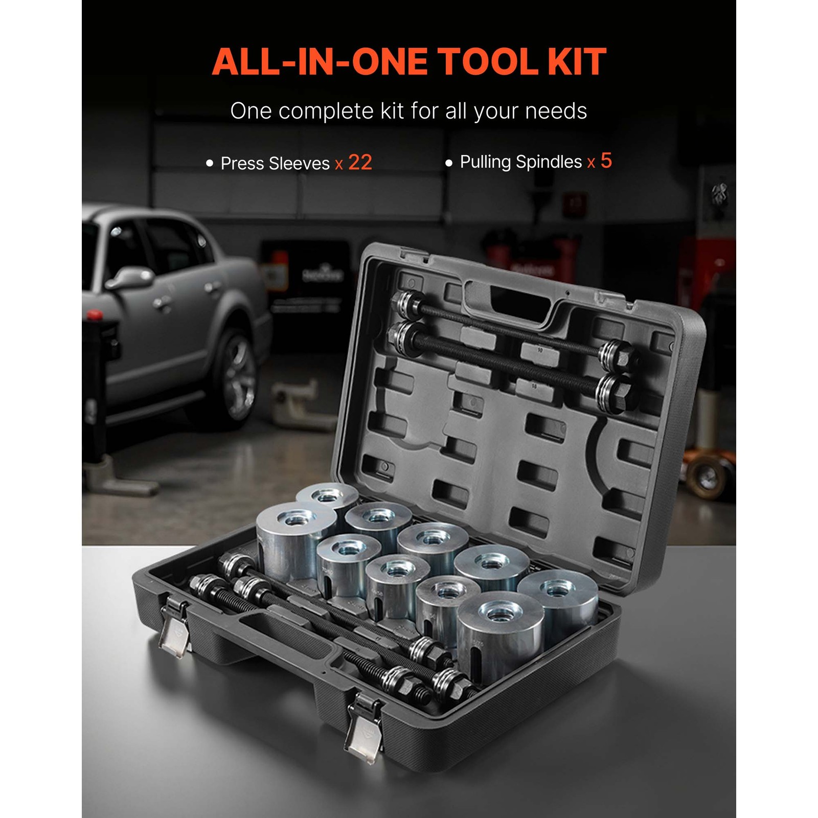 Uimoso 27 PCS Pull & Press Sleeve Kit for Bush and Bearing Removal/Insertion