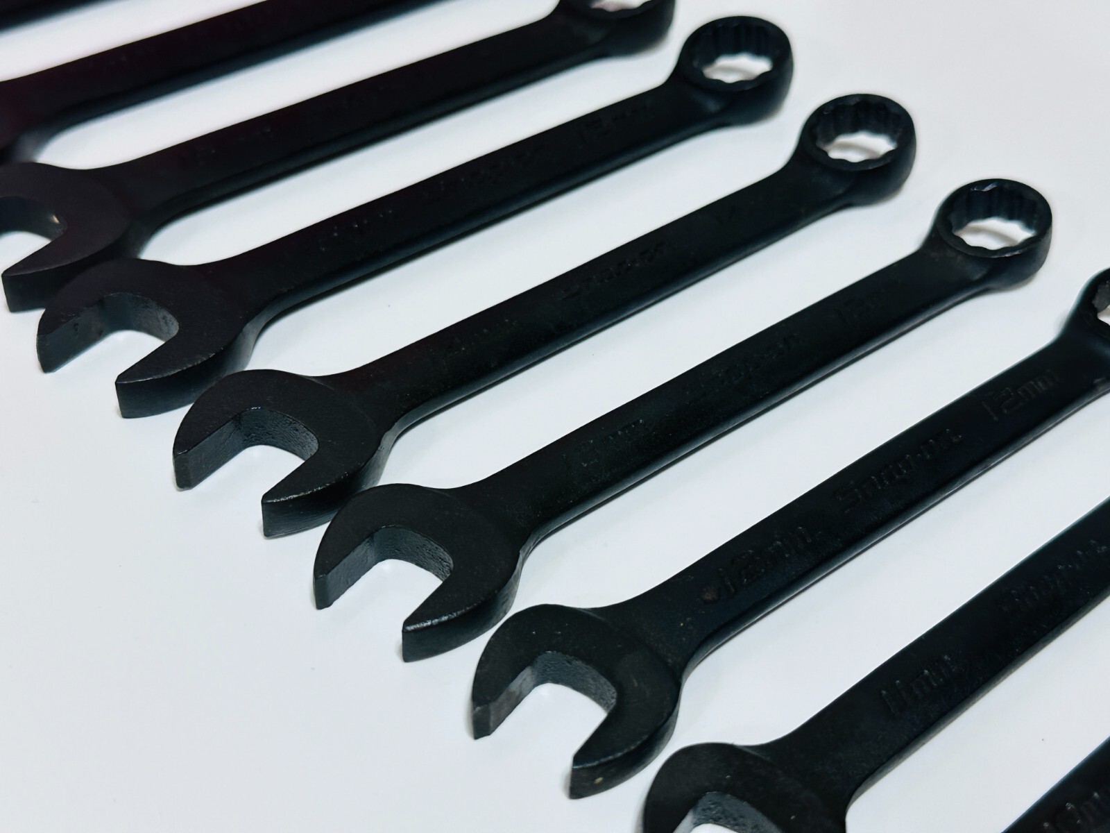 Snap-On USA 14pc Metric GOEXM Industrial Short Combination Wrench Set – 6mm-19mm
