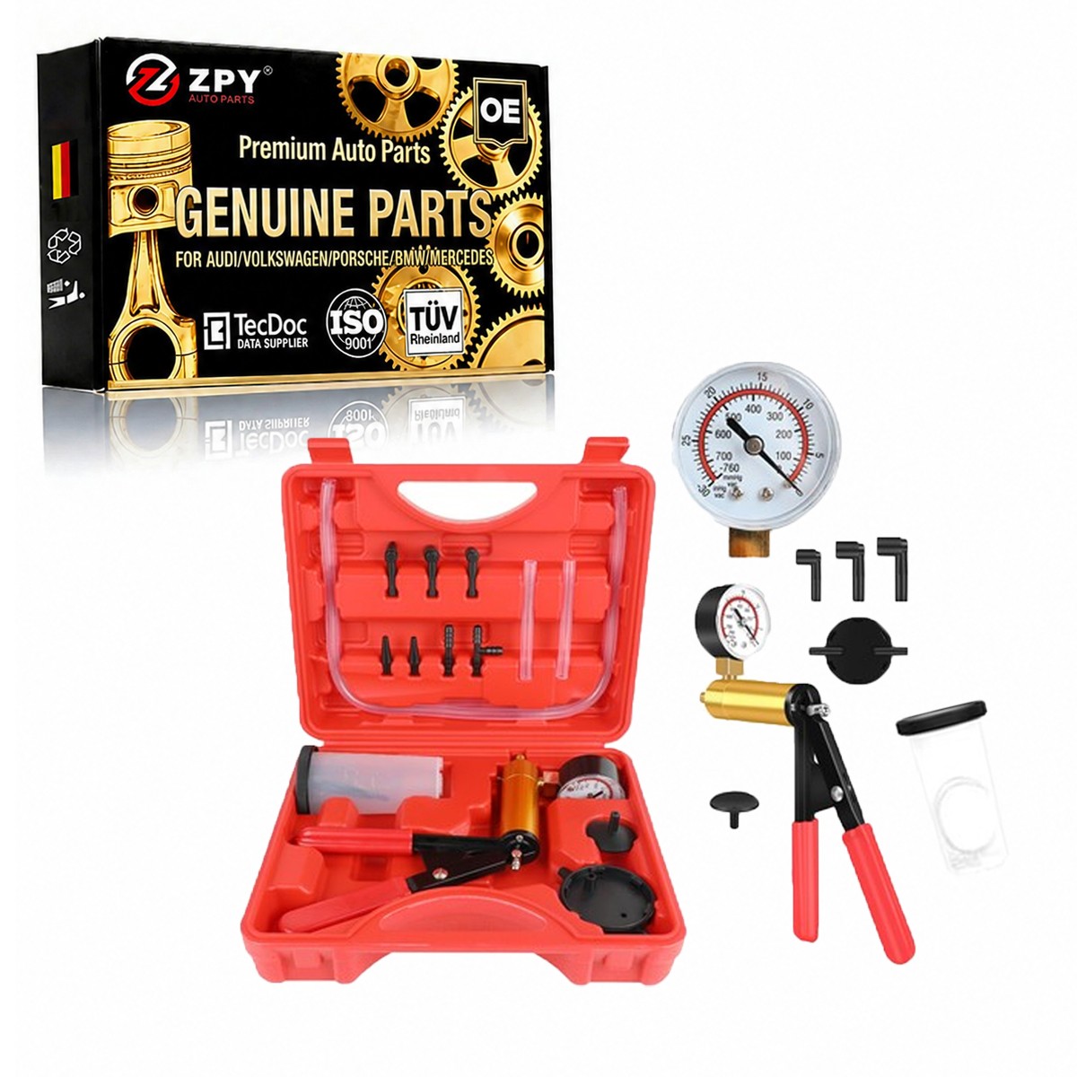 Hand Held Vacuum Pump Pressure Tester Kit Car Brake Fluid Bleeder Bleeding Tool