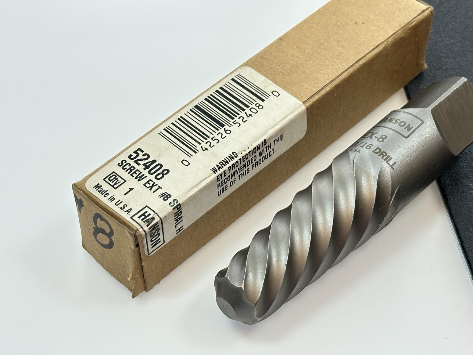 🇺🇸 NEW Hanson 52408 #8 Spiral Flute Screw Extractor