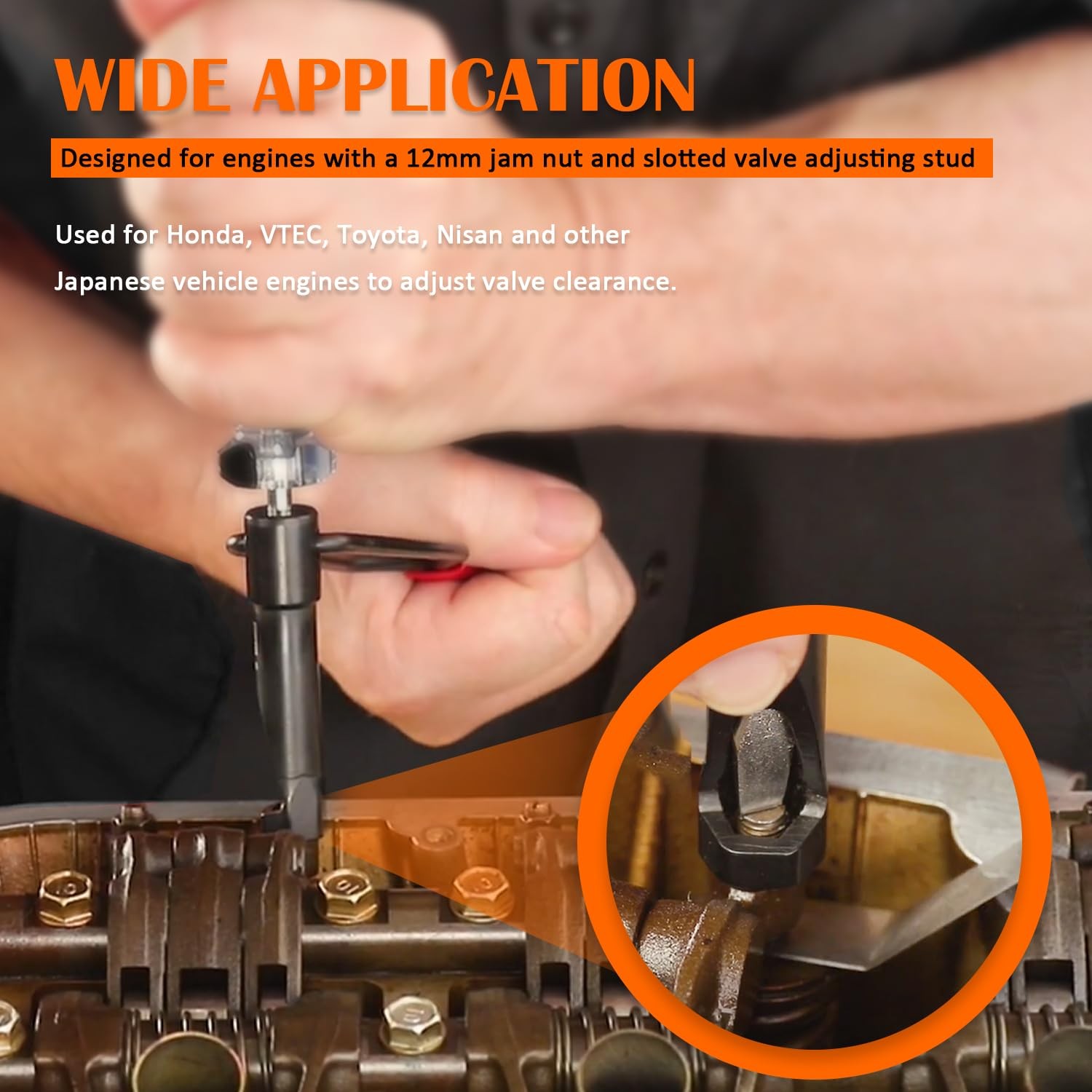 648828 12mm Jam Nut Valve Clearance Adjustment Tool for Honda Nissan Toyota Japa
