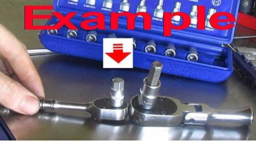 RARE 3 Pc Stubby Hex Socket Set Tools 7mm, 8mm and 10mm
