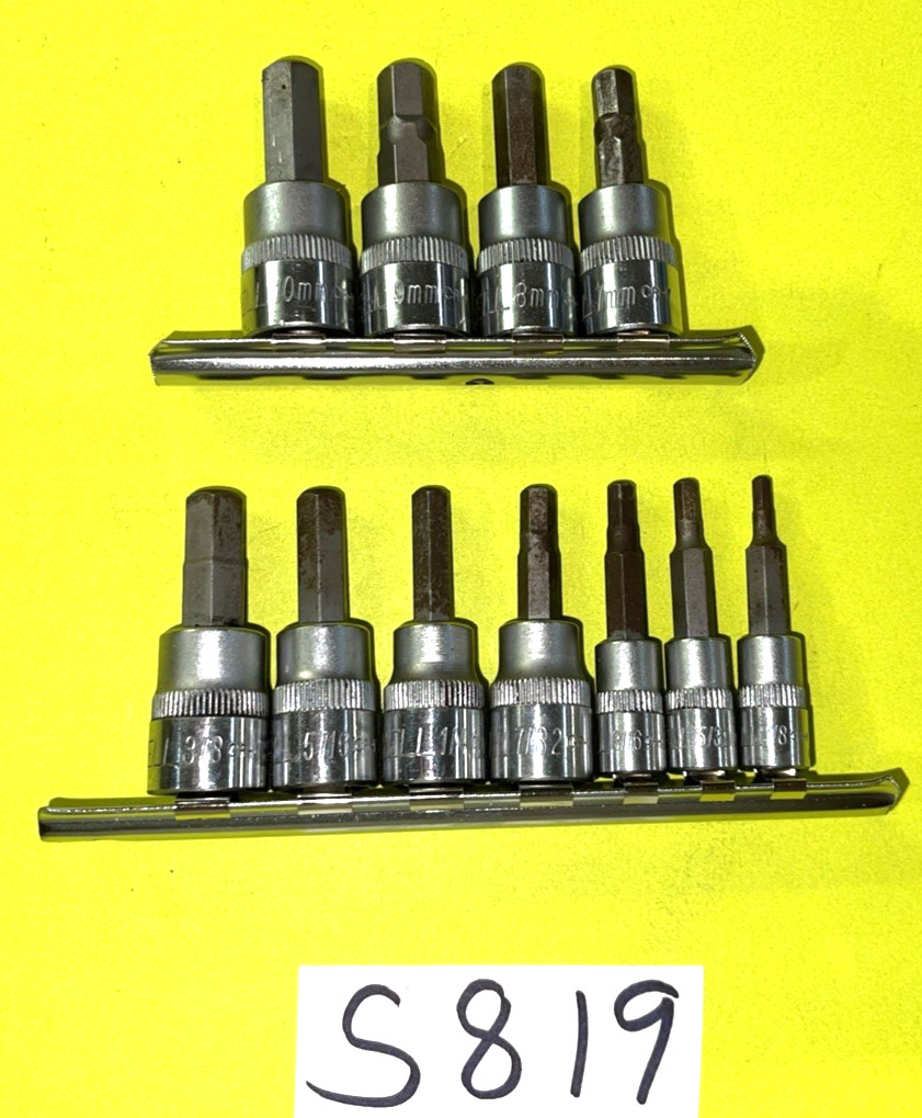 CORNWELL TOOLS 11 PIECE SAE. & METRIC MULTI DRIVE SHORT HEX SOCKET DRIVER SET