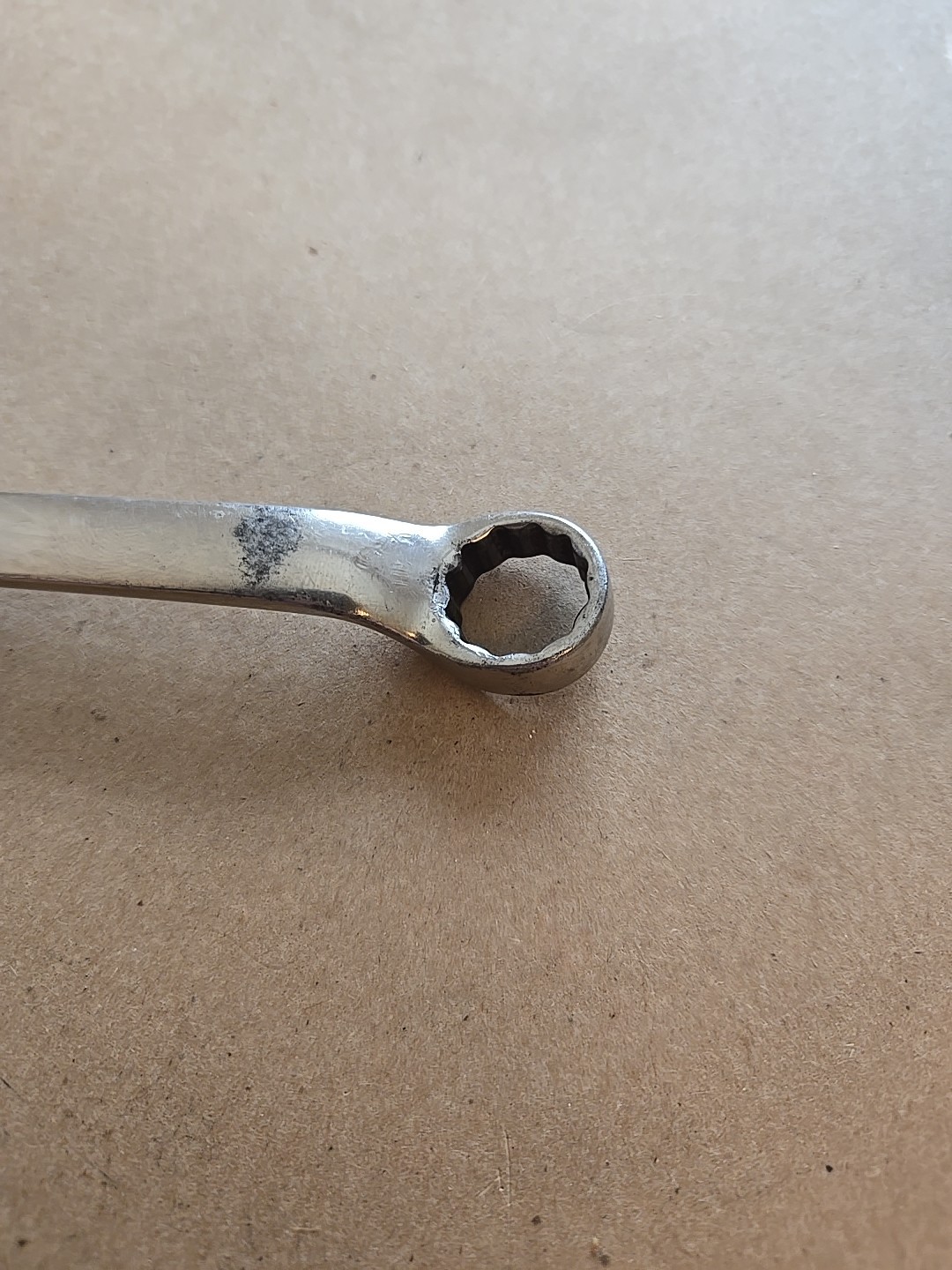 Snap On 12MM-14MM 12PT Metric Chrome Offset Box End Wrench USA XBM1214