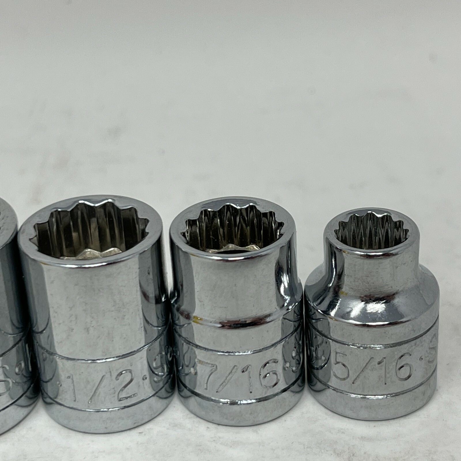SK Tools 3/8 Drive 12 Point 5 Pc SAE Standard Fractional Socket Set 5/16″ – 3/4″