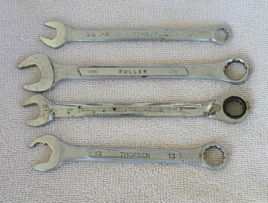 Proto Tools 1212ASD Reversable Gear 11mm Thorsen 13mm Fuller 9/16 Wrenches