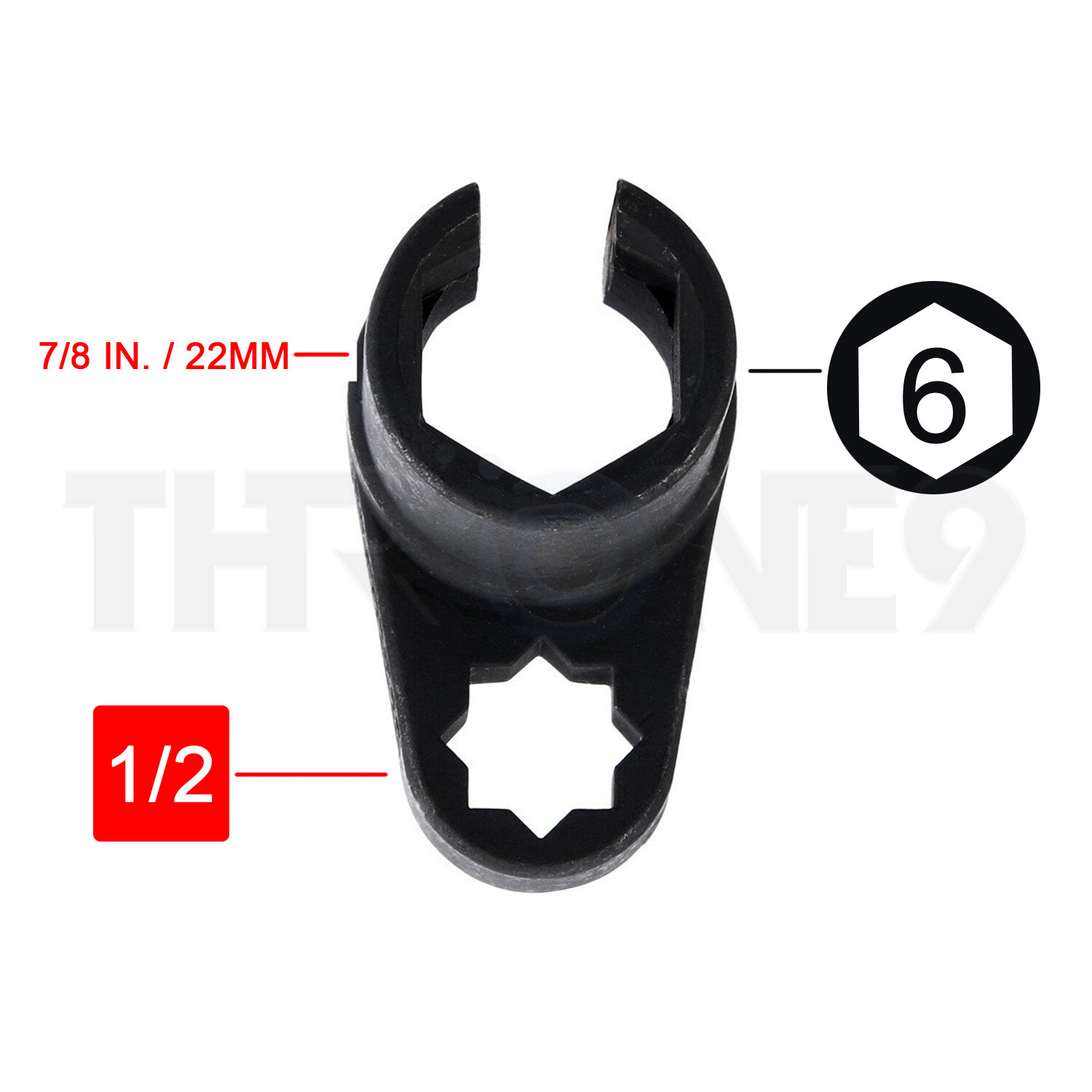 02 O2 Oxygen Sensor Socket Wrench 1/2″ Dr. x22mm x 50mmL Car Auto Repair Tool