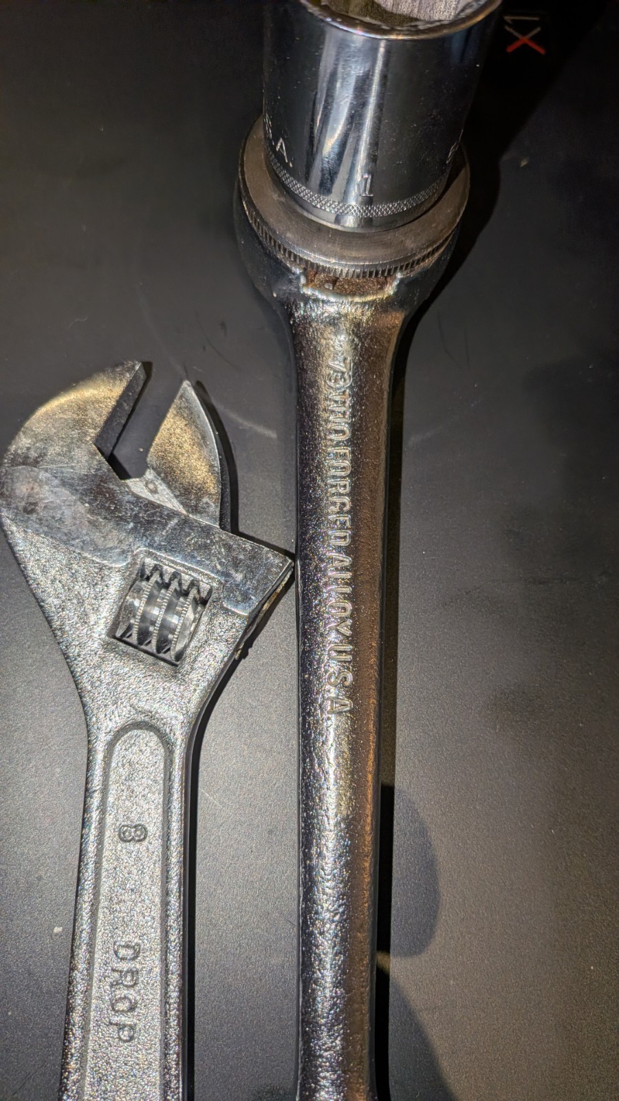 Lot of 3 ~ EASCO 1/2″ Ratchet 731111, w/ 1″ Socket, & 8″ Adjustable Wrench
