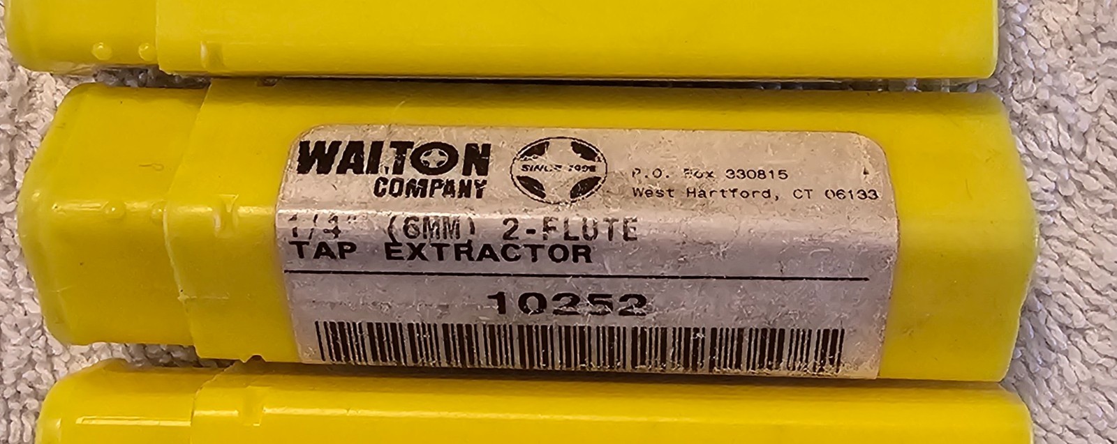 LOT OF 5 WALTON TAP EXTRACTORS #4(3mm), #6(3.4mm), #8(4mm), #10(5mm), 1/4”(6mm)