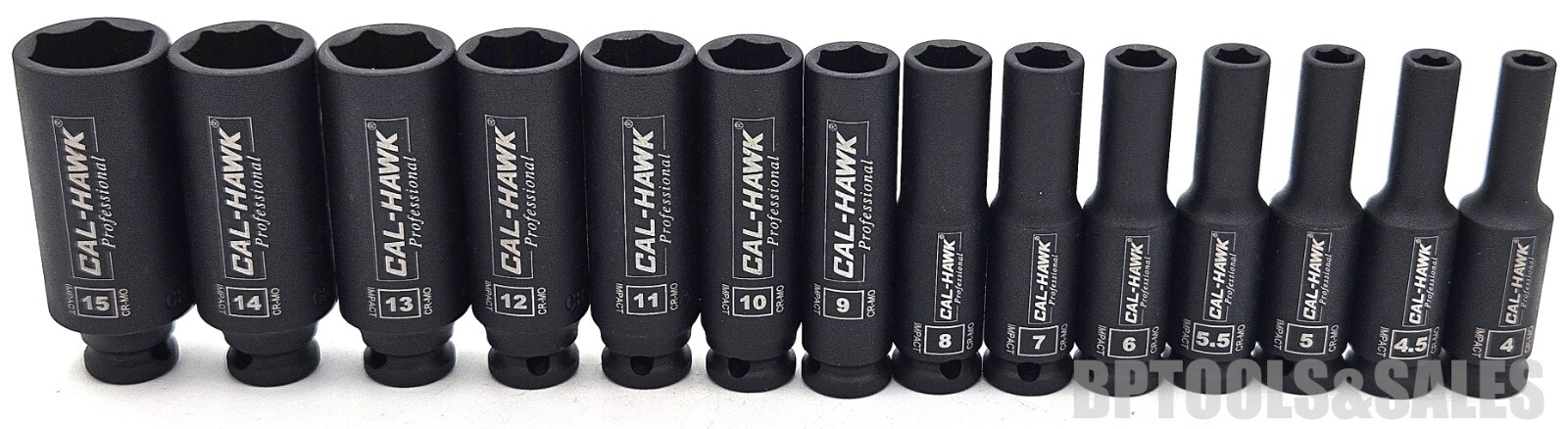14pc 1/4″ DR. Magnetic Deep Impact Socket Set 6-Point (METRIC) 4mm to 15mm