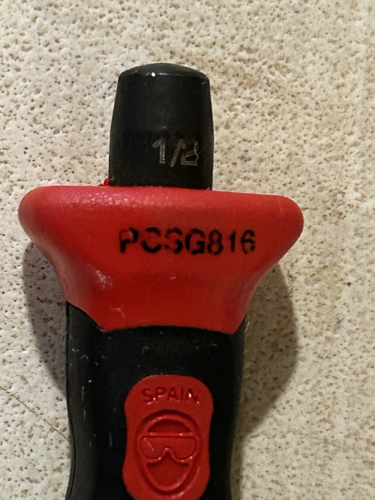 NOS. Snap-on Tools Soft Grip 1/2″ Flat Edge Chisel PCSG816R RED