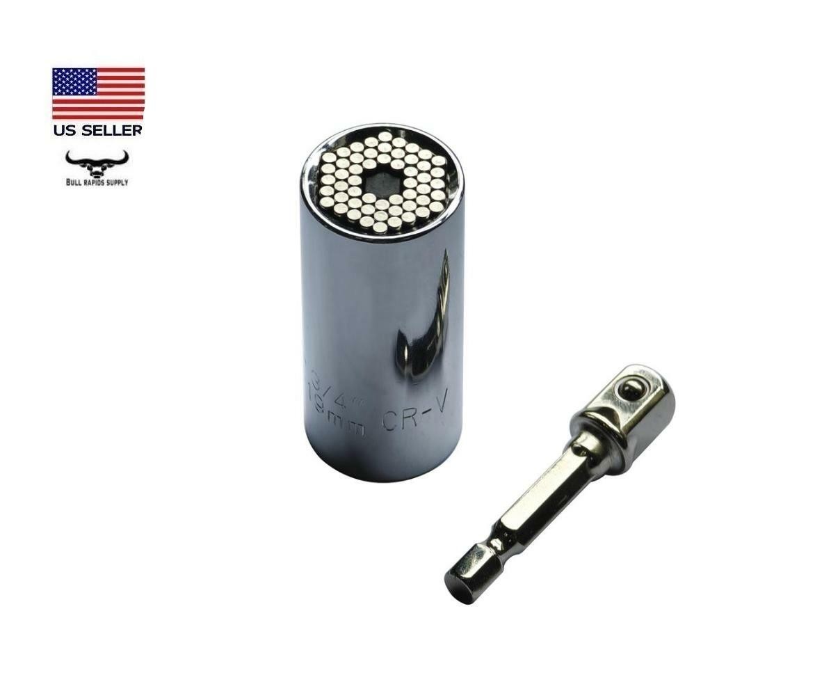 3/8″ Drive Universal Socket 2 Piece Set Fits 1/4″ – 3/4″ Standard & 7-19 Metric