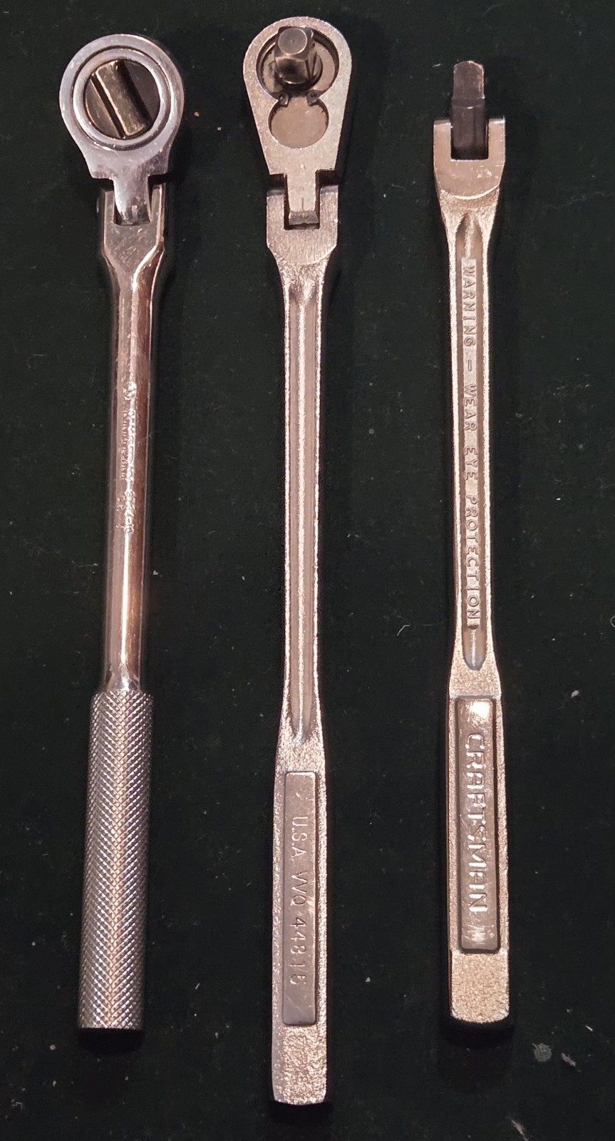 (1) USA Flex Head Ratchet Craftsman 44815 VVQ, 44363 D-AD & King Tony 3734-10