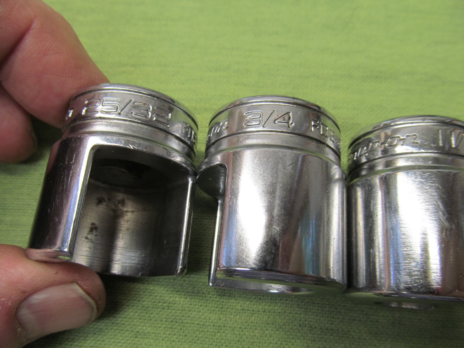 11pc Snap-on 3/8″ drive Weatherhead Socket Set – 3/8″ thru 25/32″ – USA
