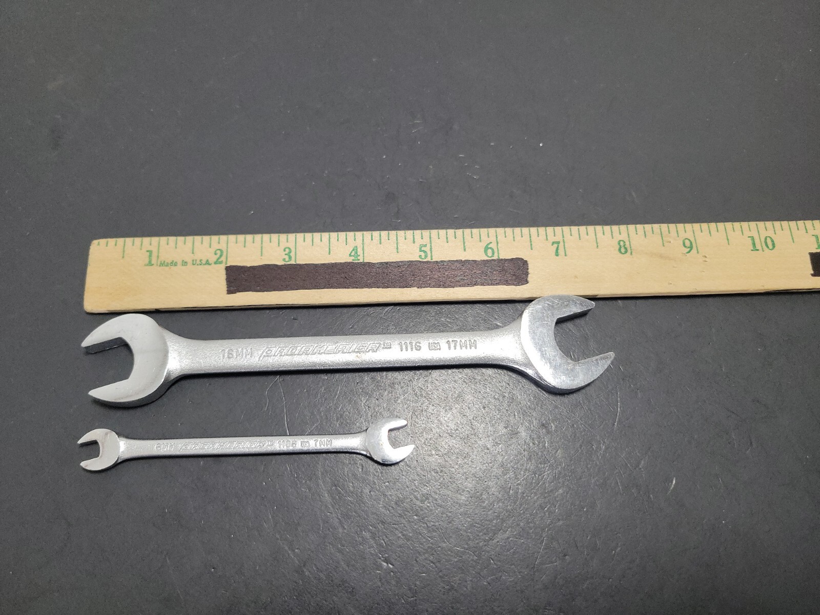 Pro America 16mm x 17mm 6mm x 7mm Open End Wrench Metric 1116 1106 USA