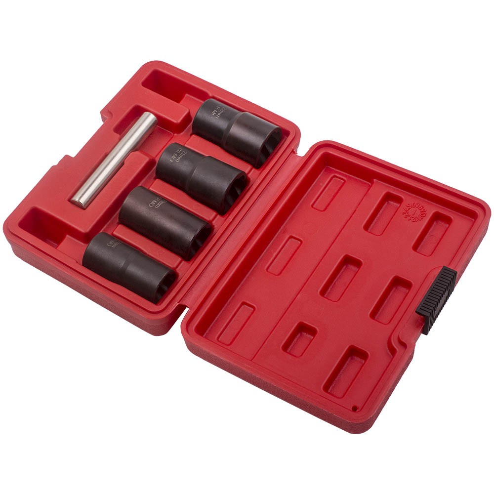 Twist Socket Lug Nut Lock Remover Extractor Tool Kit 17 19 21 22mm