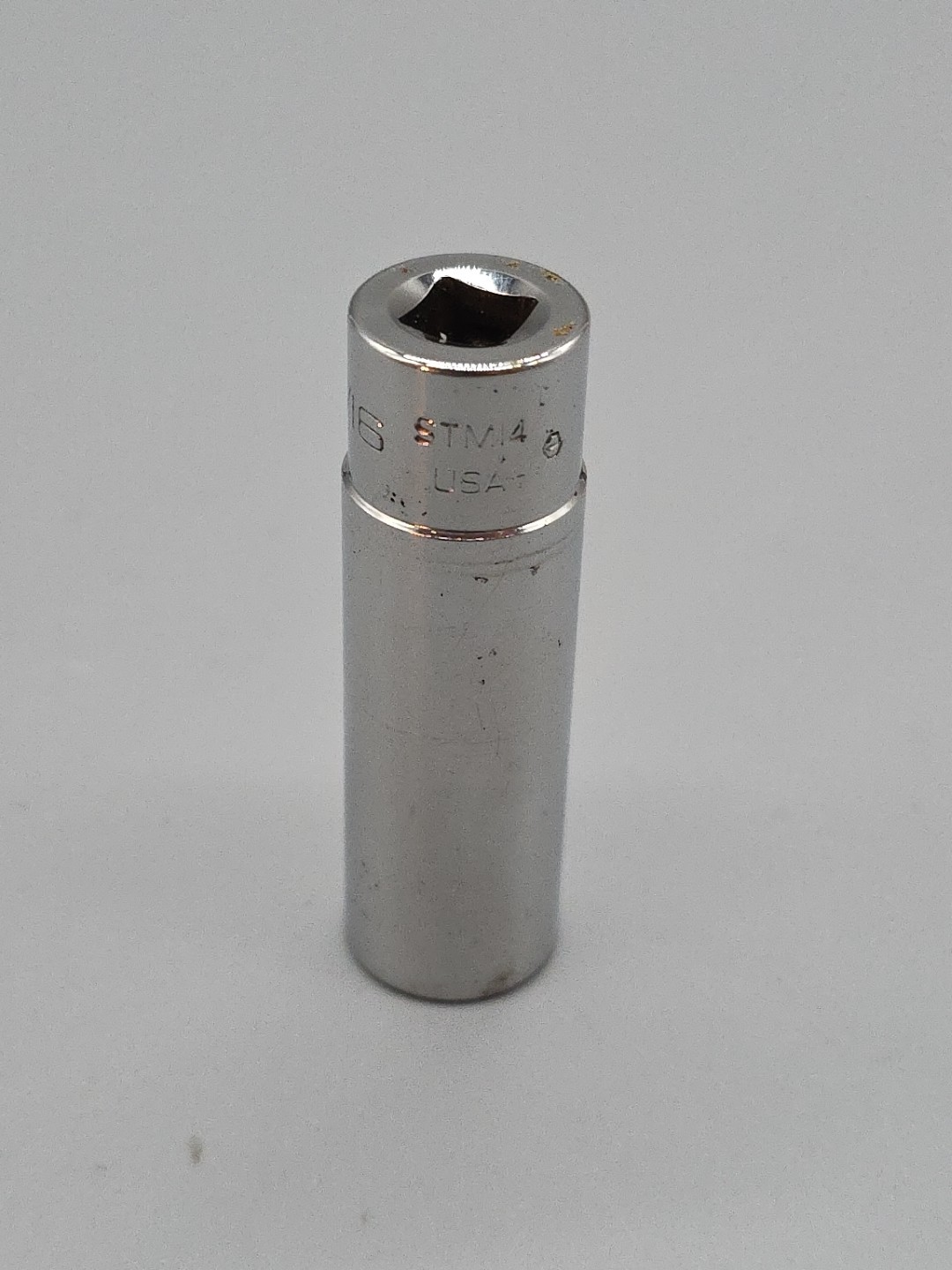 Snap-on Tools 7/16″ 1/4″ Drive 6 Point Deep Chrome Socket STM14 USA