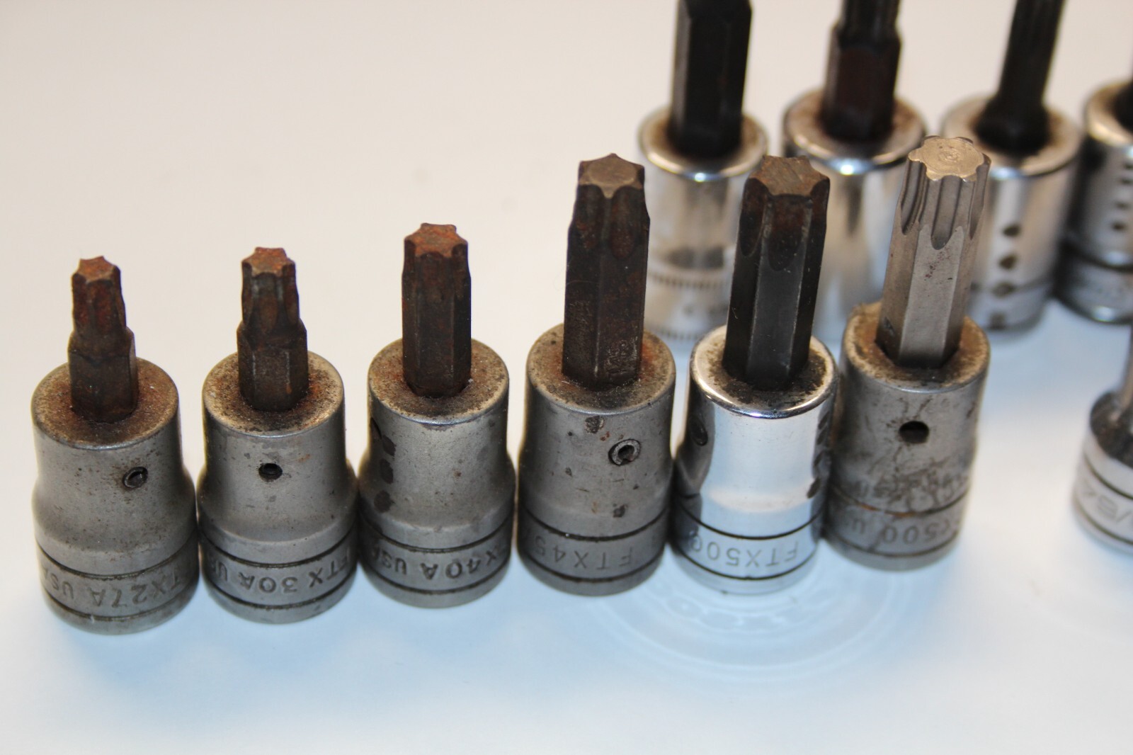 Snap-on Tools 3/8″ DRIVE HEX TORX Triple Square Bit Socket LOT USA 15pcs