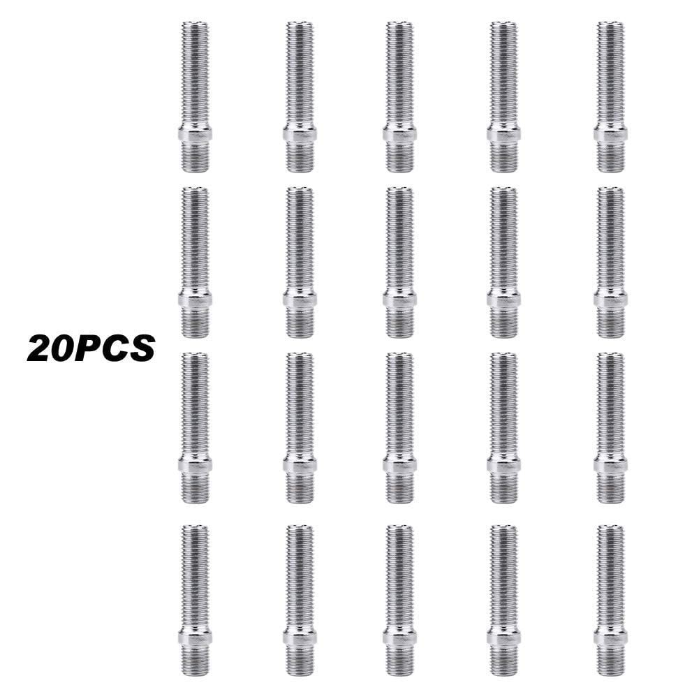 20 PCS 50mm Extended Wheels Stud Conversion 12×1.5 To 12×1.5 Screw Adapter