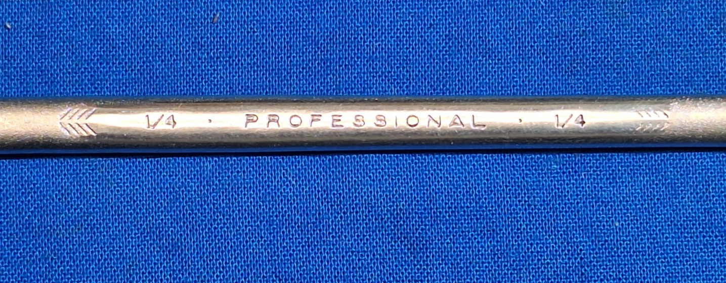 Proto Professional 1208 5″ long 1/4″ Combination wrench 12 point USA