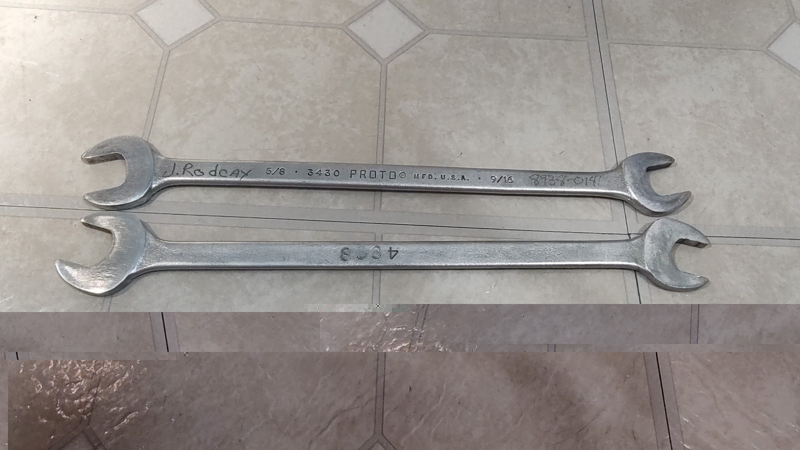 PROTO PROFESSIONAL 3430 5/8 – 9/16 DOUBLE OPEN END WRENCH-USA OLD STOCK SET of 2