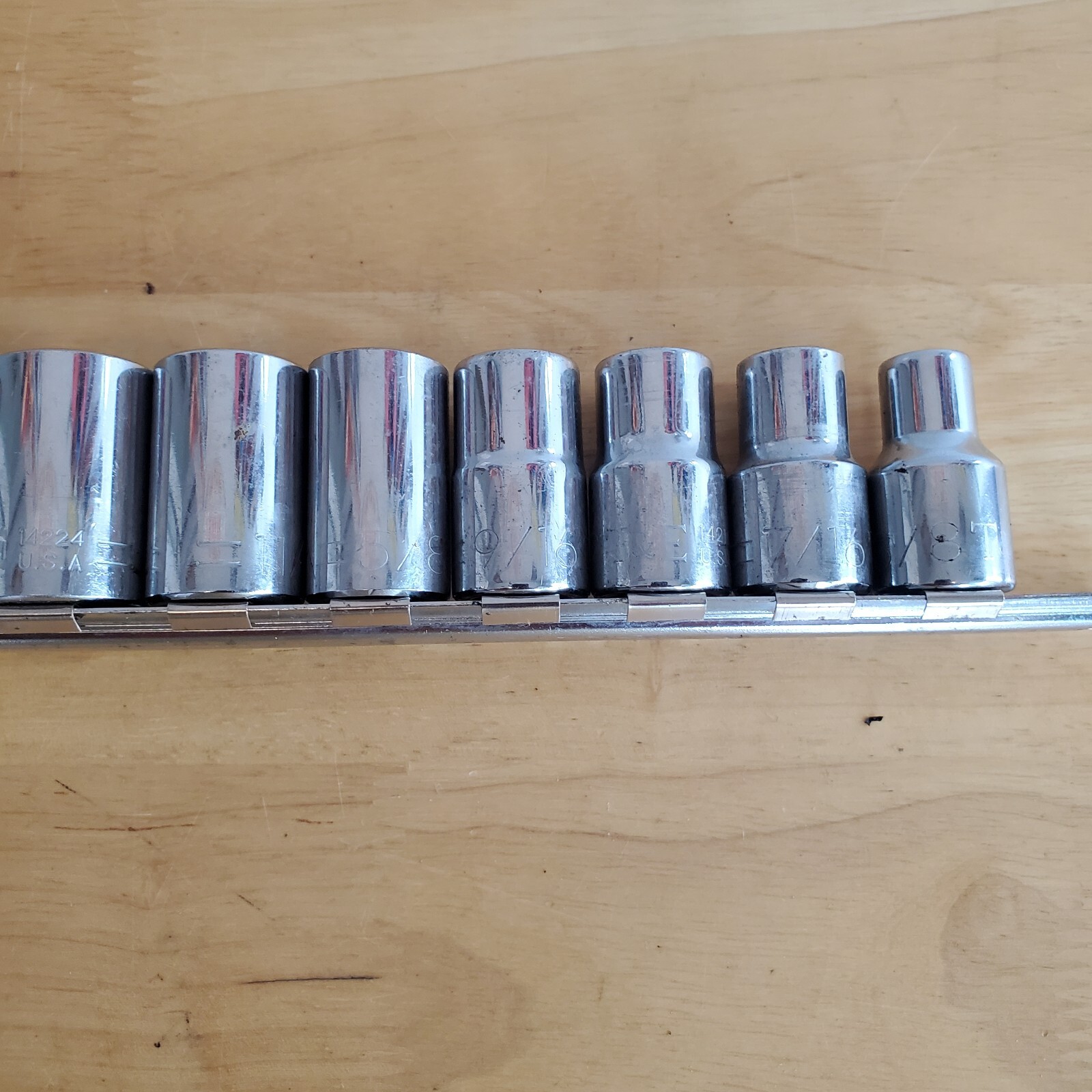 T & E Tools 11 Pc SAE Socket Set 1/2″dr 6pt Read Full Description USA