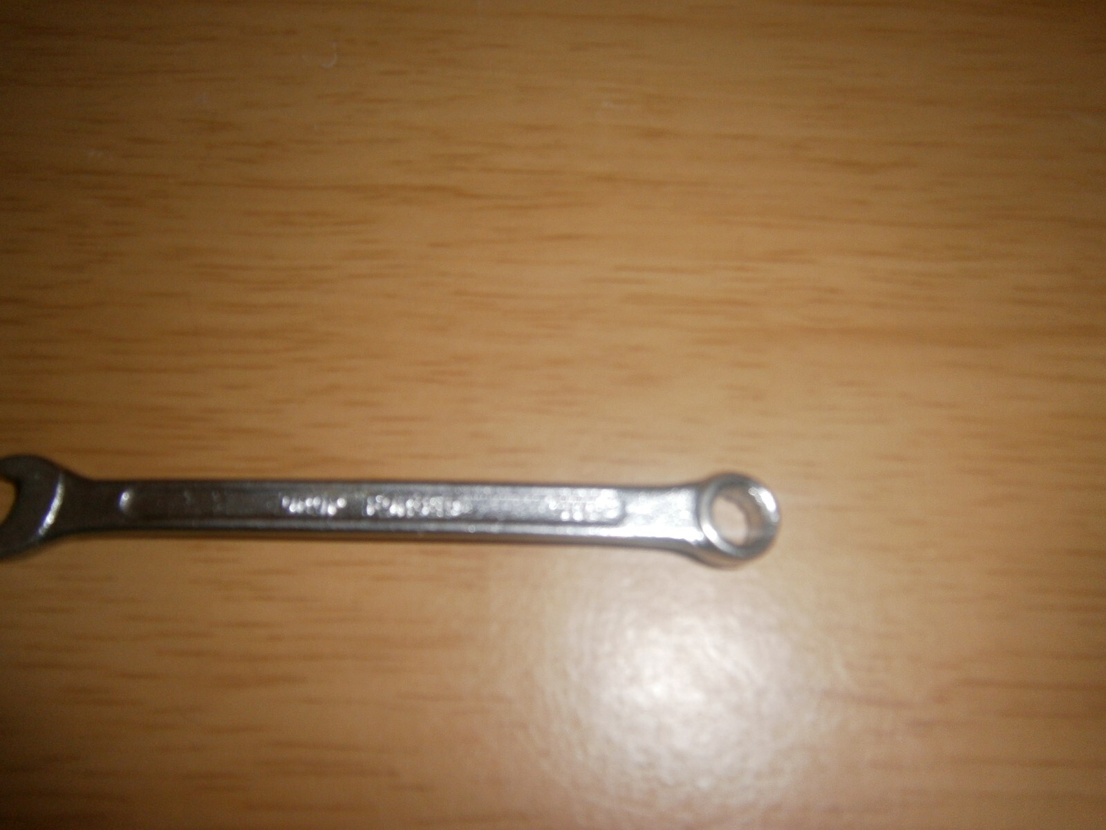Vintage silver tone spanner. 5 & 6mm ends.(E6c)
