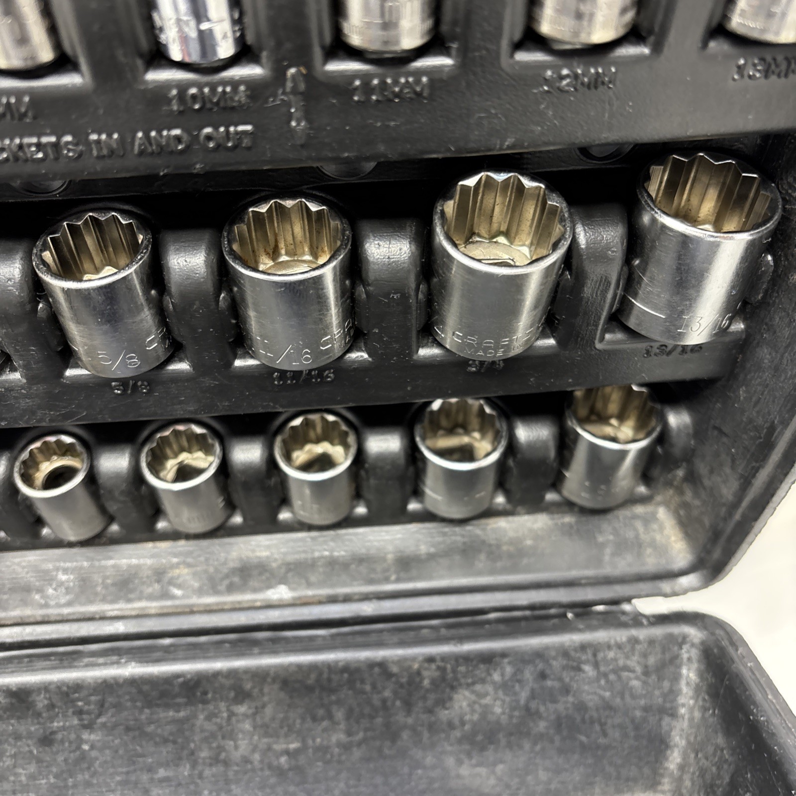 Craftsman 53 PC Mechanics Socket Tool Set USA Metric / SAE 1/4 6 Pt 3/8 12 Pt