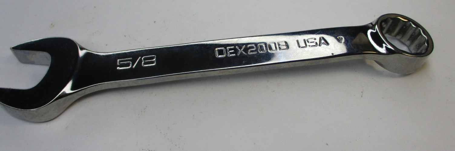 Snap on OEX200B SAE 5/8 12pt Flank Drive Short Combination Wrench USA New