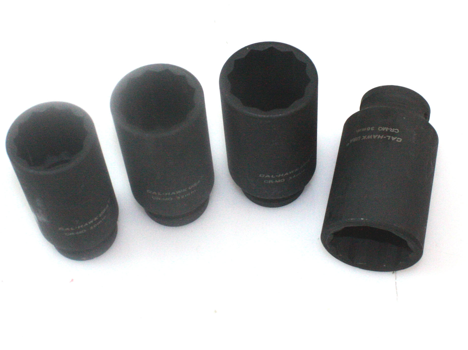 4pc 1/2″ Dr Deep Spindle Axle Nut Socket Set 12 POINT METRIC 30mm 32mm 34mm 36mm