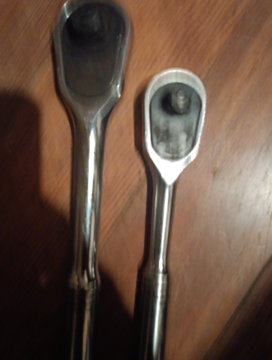 Vtg Husky Black&Chrome Ratchet 1/2″Drive 24800 10″ Long+3/8″ Drive 22800 7 3/4″