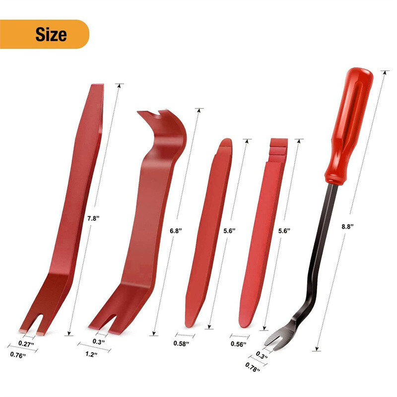 5Pcs/Set Trim Removal Pry Tool Kit for Car Radio Door Panel Fastener Dashboard