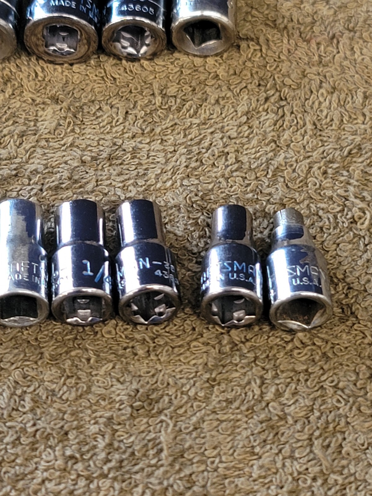 15 Craftsman 9/16″ to 5/32″ Sae Socket Set 1/4″ Drive G2 USA