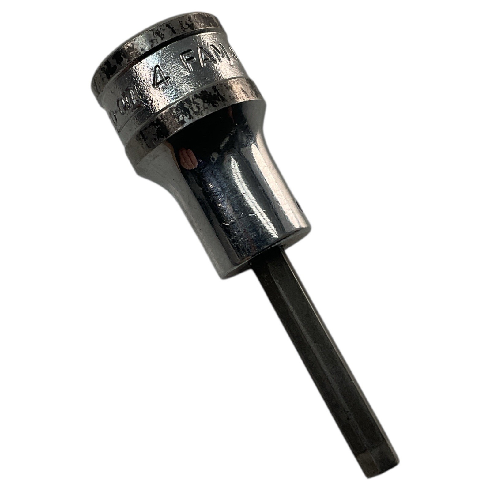 Snap On Hex Bit Chrome Socket FAM4A 3/8″ Drive 4mm Metric As Pictured Fast Ship