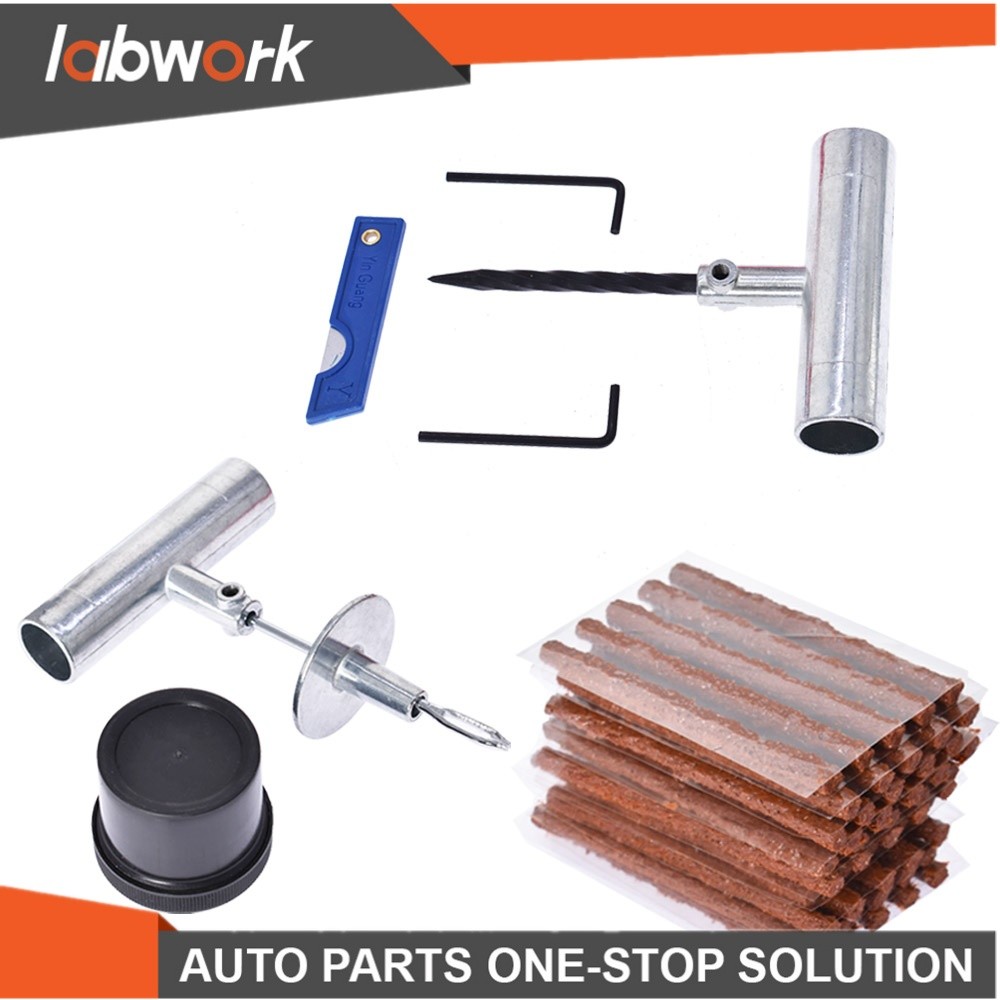 Labwork 57pcs Tire Repair Kit Flat Tire Repair Car Truck Motorcycle Plug Patch