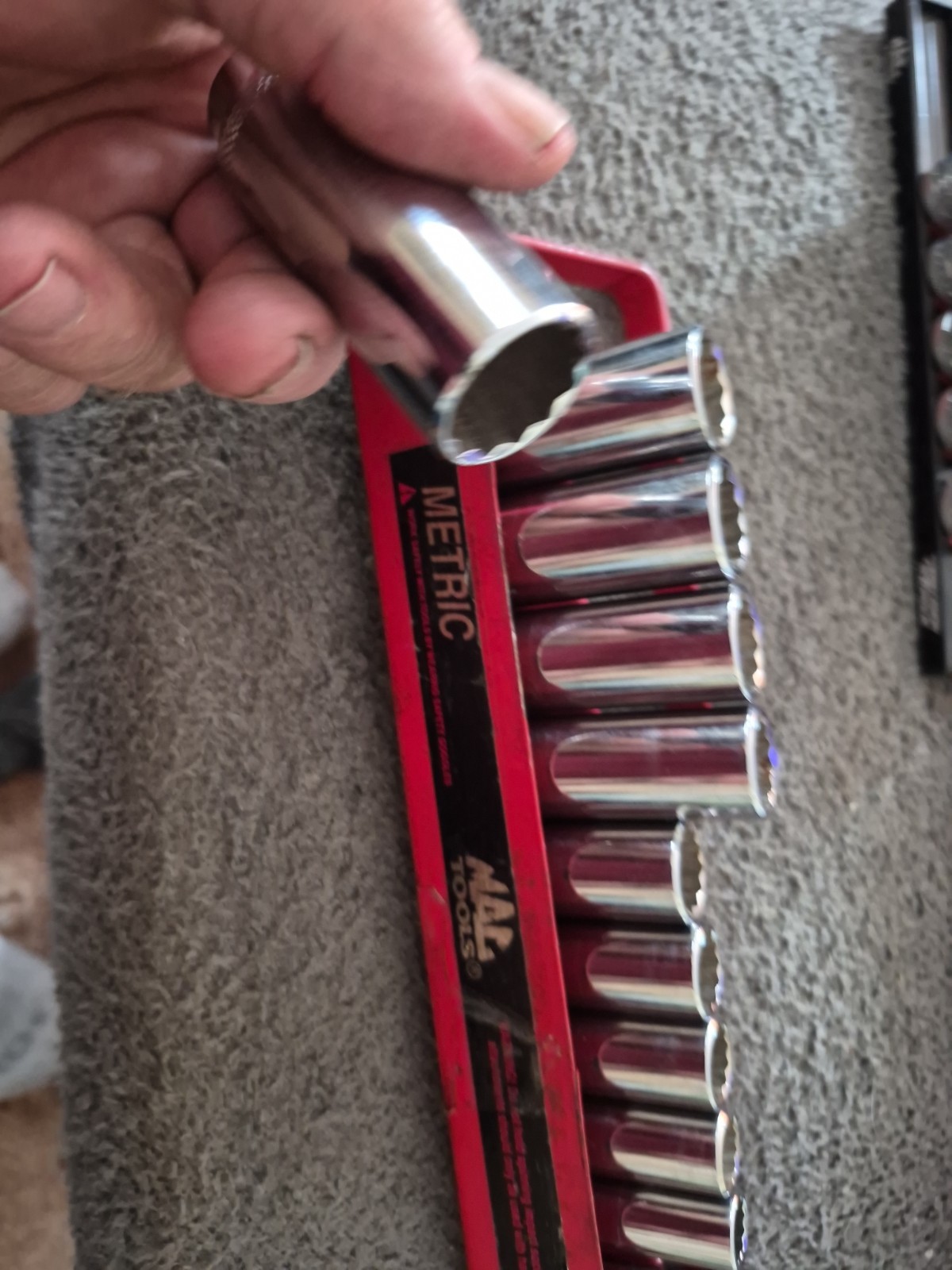 Mac Tools 14pc 3/8″ Drive 12PT Metric Deep Non-Slip Socket Set XDMMR USA