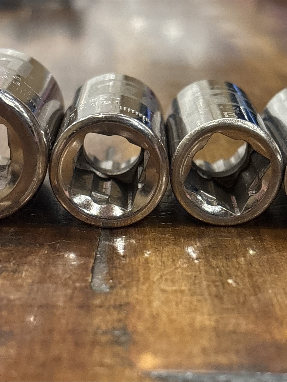 Craftsman 1/2” Laser Shallow Socket Set 9mm – 22mm 1/2” Drive 12pt 11pc USA EUC