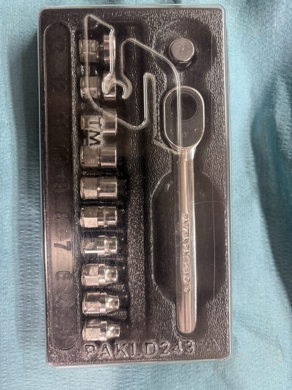 Snap On Tools Pass Threw 1/4 Inch Drive RAT 72A Metric, 5-13 , 12 Point .