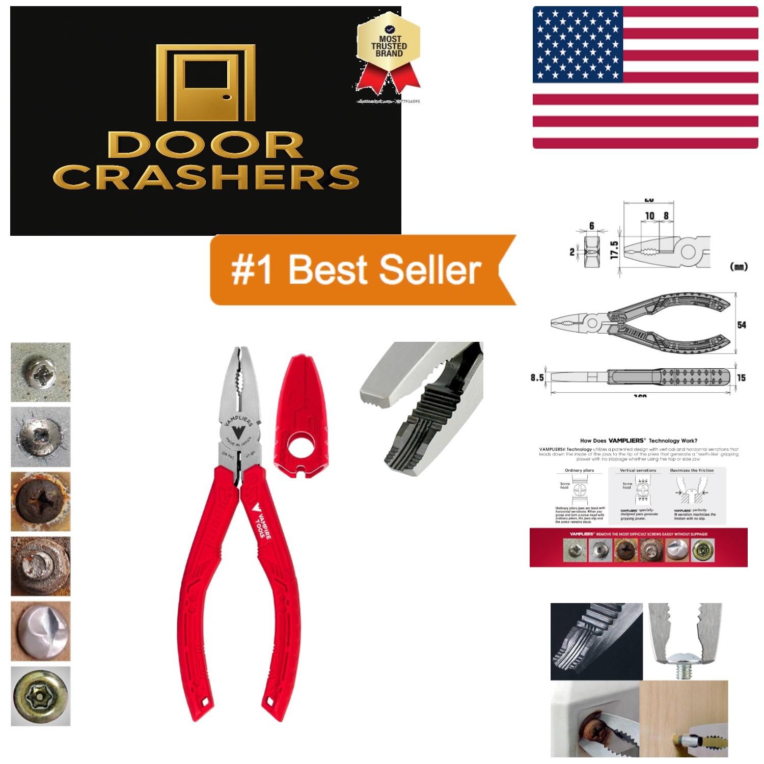 Compact 6.25″ Screw Extractor Pliers – Perfect for Mechanics & Electricians