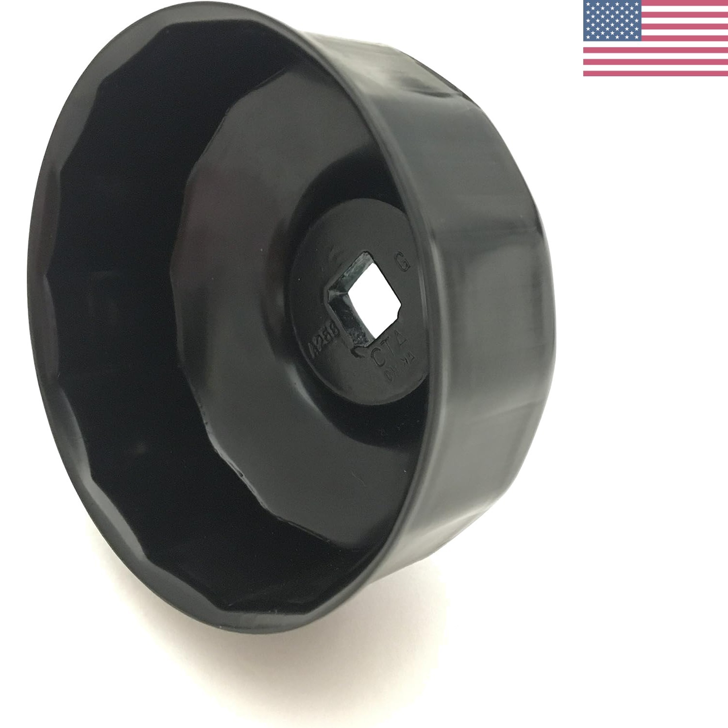 A256 Cap-Type Oil Filter Wrench – 68mm x 14 Flute – Professional Grade, Black…