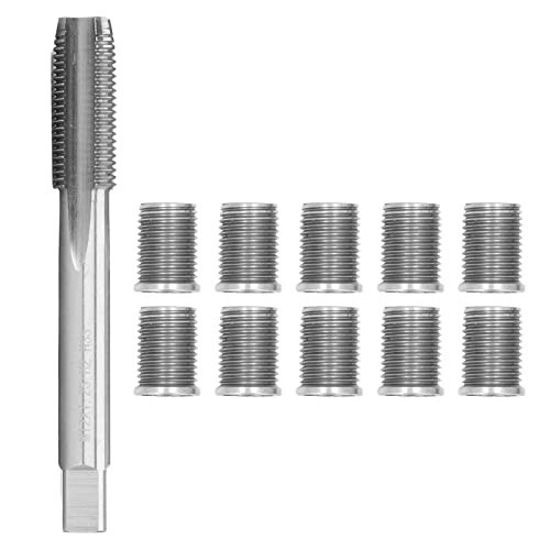 M10x1.25 Spark Plug Thread Repair Kit, M12x1.25 Tap, Stainless Steel Automotive