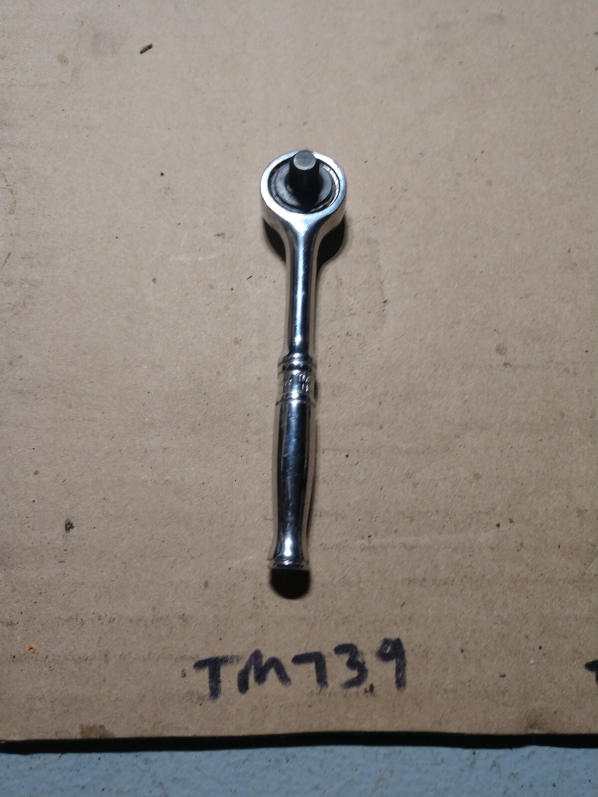 Snap On Tools USA TM739 1/4” Drive Round Head Short Handle Chrome Ratchet 4.5”