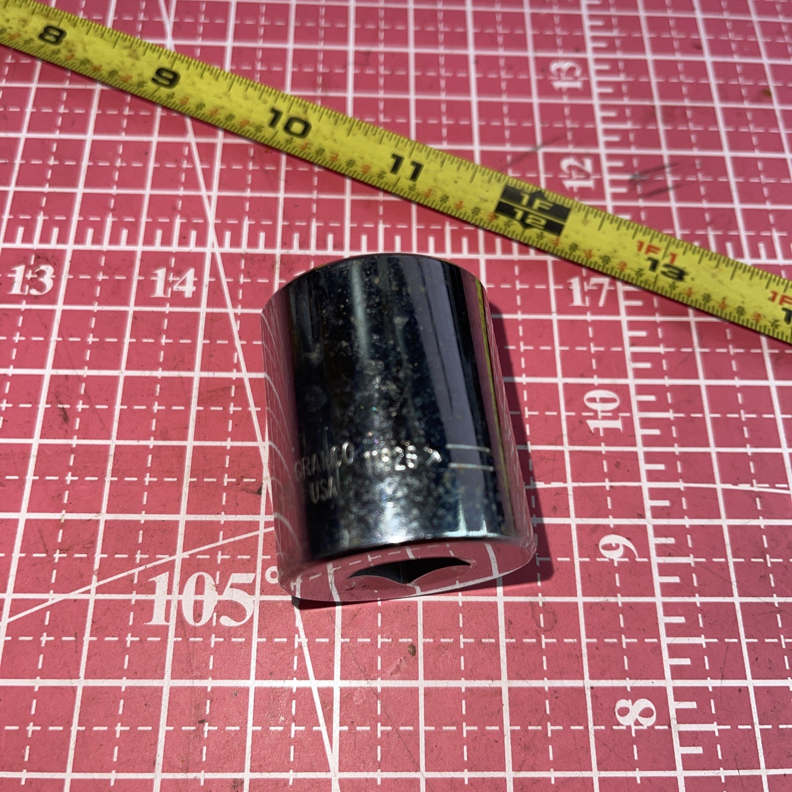 NOS Granco USA 11826 27 MM Metric 1/2 Drive 12 Point Socket Vintage 27MM