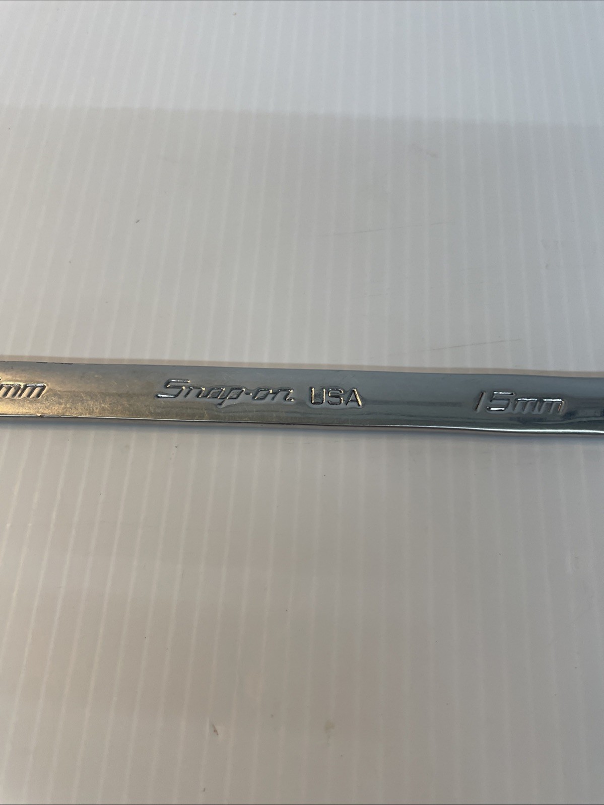 Snap On USA 15MM 12PT Metric Flank Drive Plus Chrome Combination Wrench SOEXM15