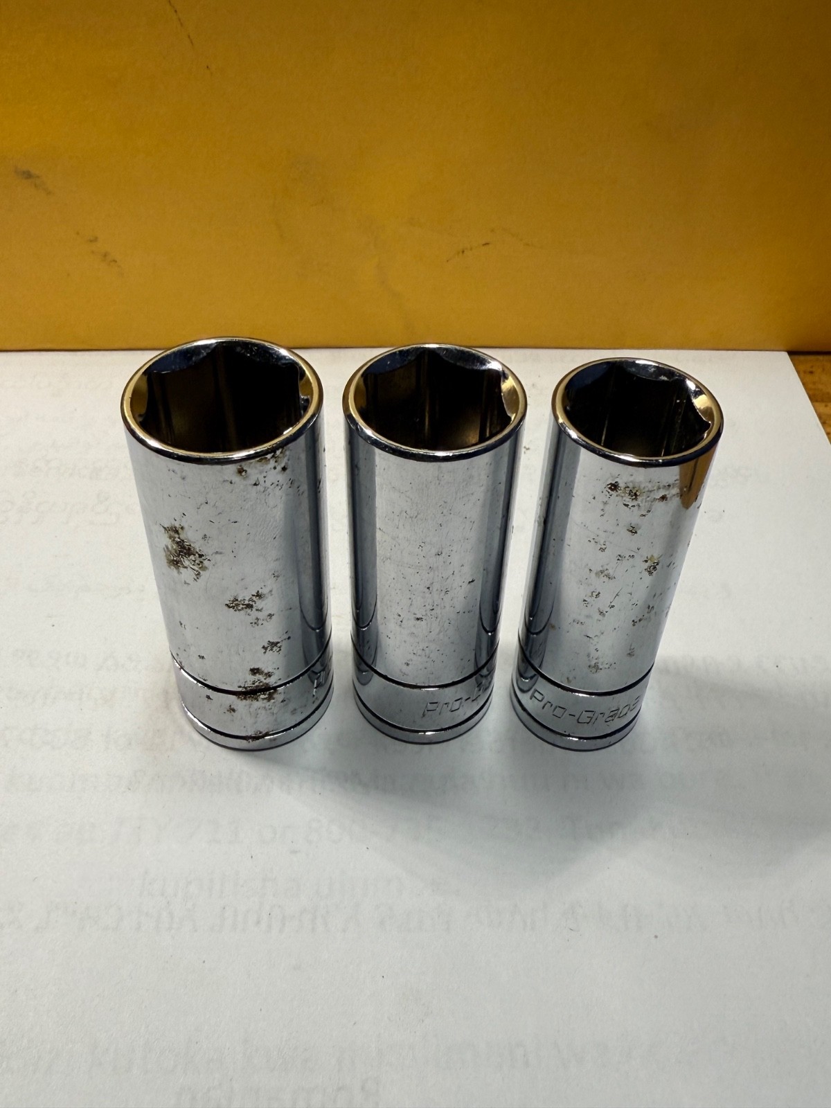 Pro-Grade 13305 5/8″-13306 11/16”-13307 3/4” Deep Socket 6 Point, 3 /8″ Drive