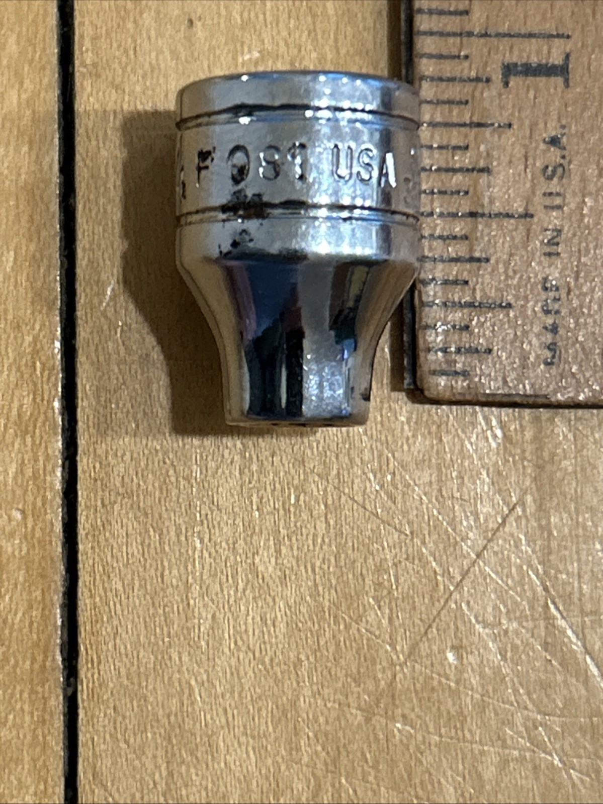 Snap On 3/8″ Drive 1/4″ Shallow 12pt SAE Socket F081 Patent No. 3273430 USA Made