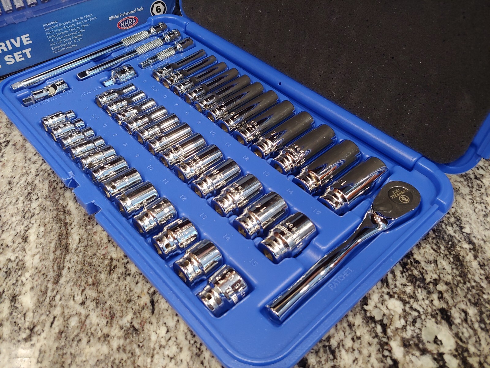 Cornwell Tools 42 Piece 1/4″ Drive 6pt. Metric Super Socket Set