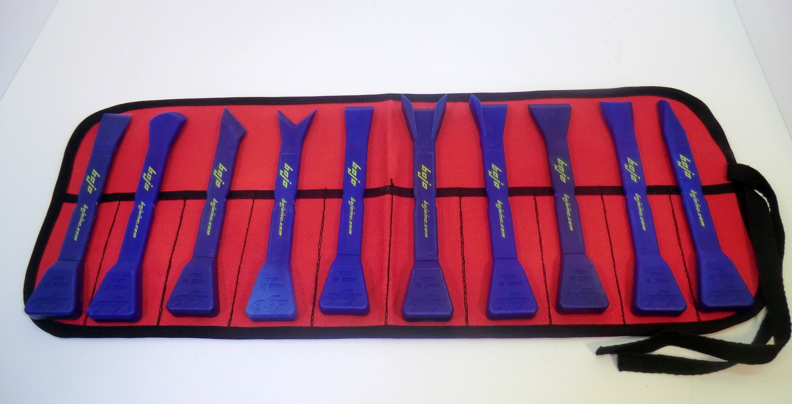 BoJo Tools 10pc. Deluxe Scraper Kit with Pouch. Nylon/Plastic Composite.